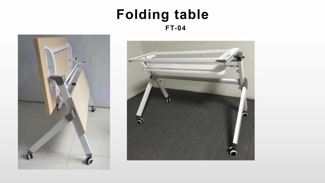 Modern Furniture School Movable Folding Training Desk Office Hotel Meeting Conference Flip Table