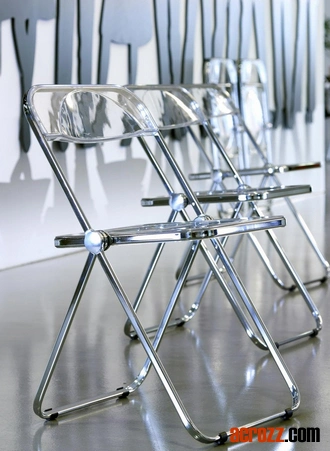 China Acrylic Clear Folding Chair Chrome Steel Plia Folding Chair