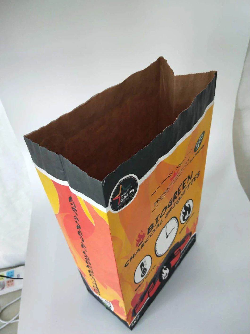 2ply Kraft Paper 3kg BBQ Packaging Bag 5kg Charcoal Bags