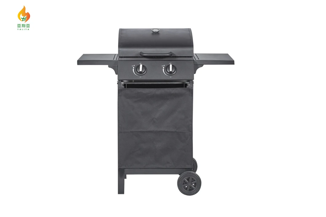 Outdoor and Indoor Portable Charcoal 2 Burners BBQ Grill