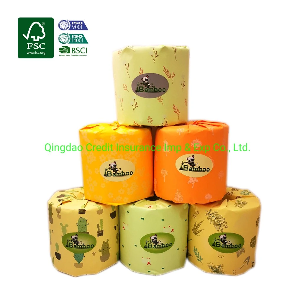 Environmentally Friendly 100% Pure Bamboo Pulp, Natural Unbleached Bamboo Toilet Paper, Individual Packaging