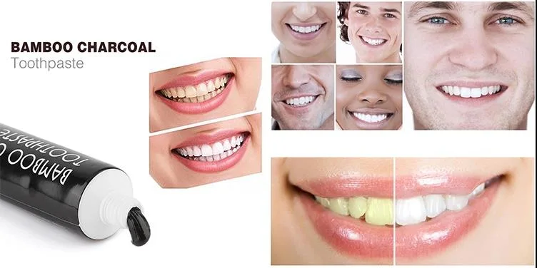 100% Natural Anti-Bacterial Feature and Chemical Ingredient Teeth Whitening Charcoal Bamboo Toothpaste