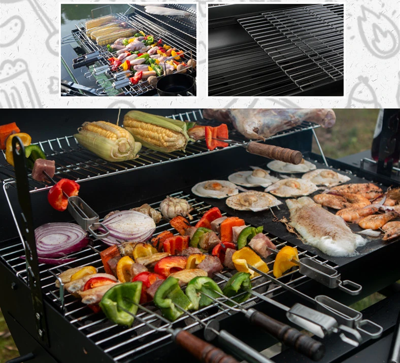 Outdoor and Indoor Portable Staniless Steel Charcoal BBQ Grill