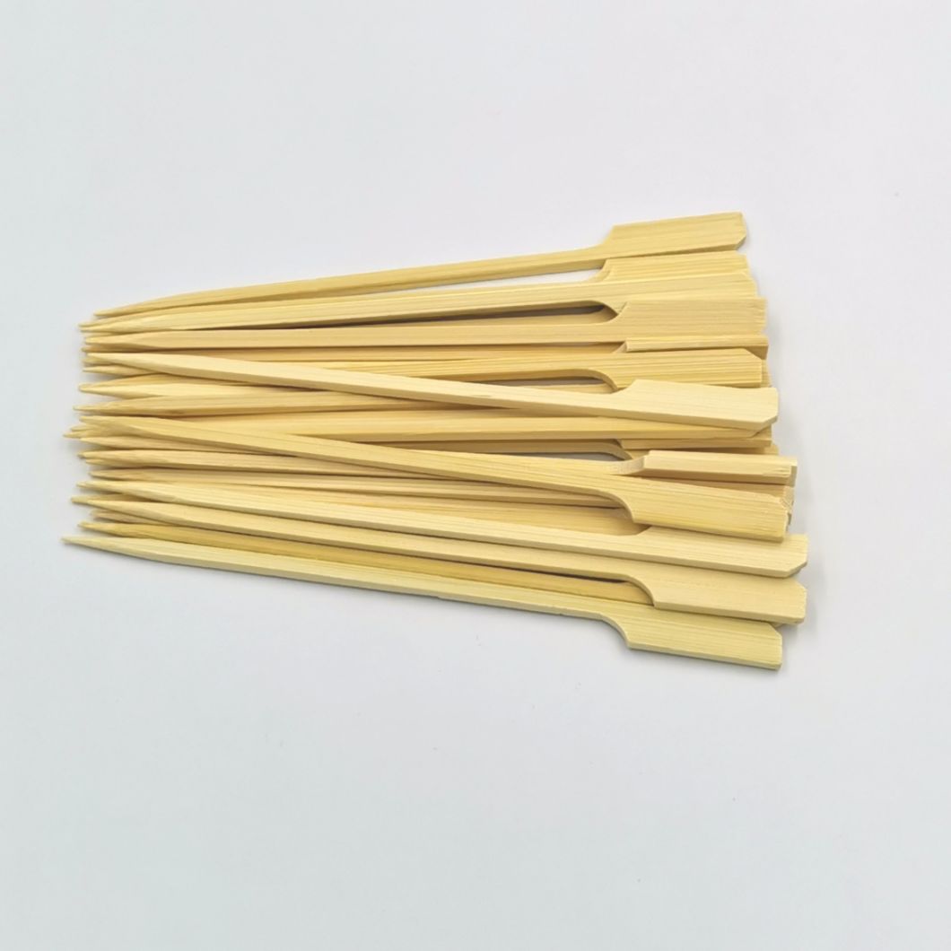High Quality Eco Friendly BBQ Disposable Paddle BBQ Sticks Bamboo Skewer