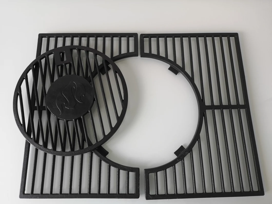 3in1 Cast Iron Matte Enamel Grill for BBQ Grill for Outdoor Camping BBQ