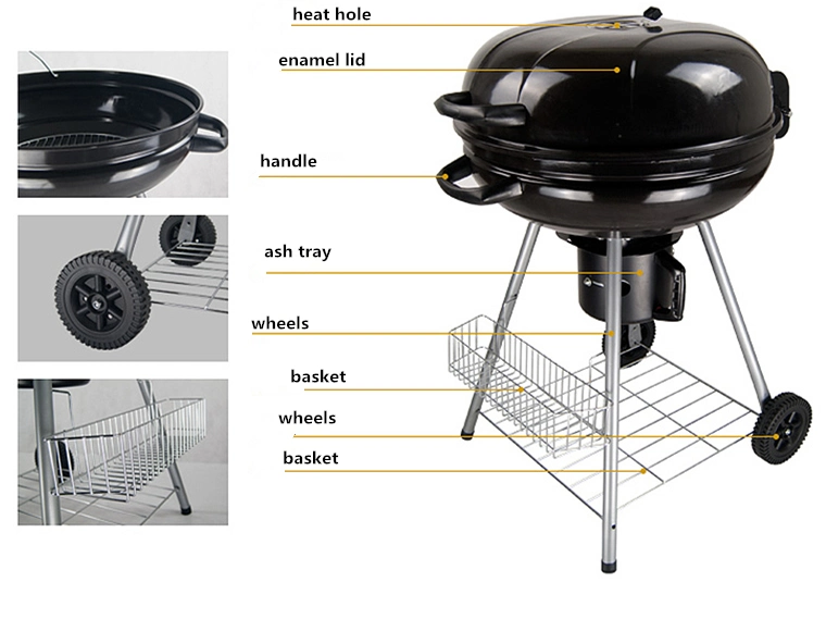 17/18/22/26inch Round Kettle Family Camping Use Charcoal BBQ Grill