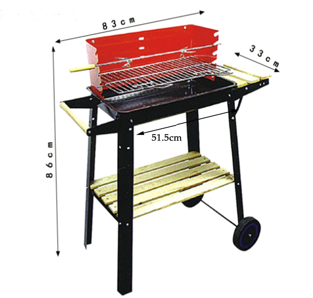 Beach Trolley Charcoal Barbecue Grill