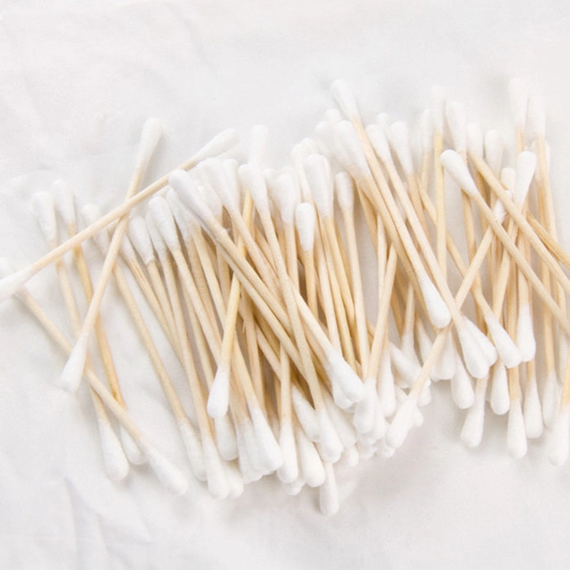Biodegradable Cotton Swab by Bamboo/Paper Handle with Cotton and Bamboo Charcoal