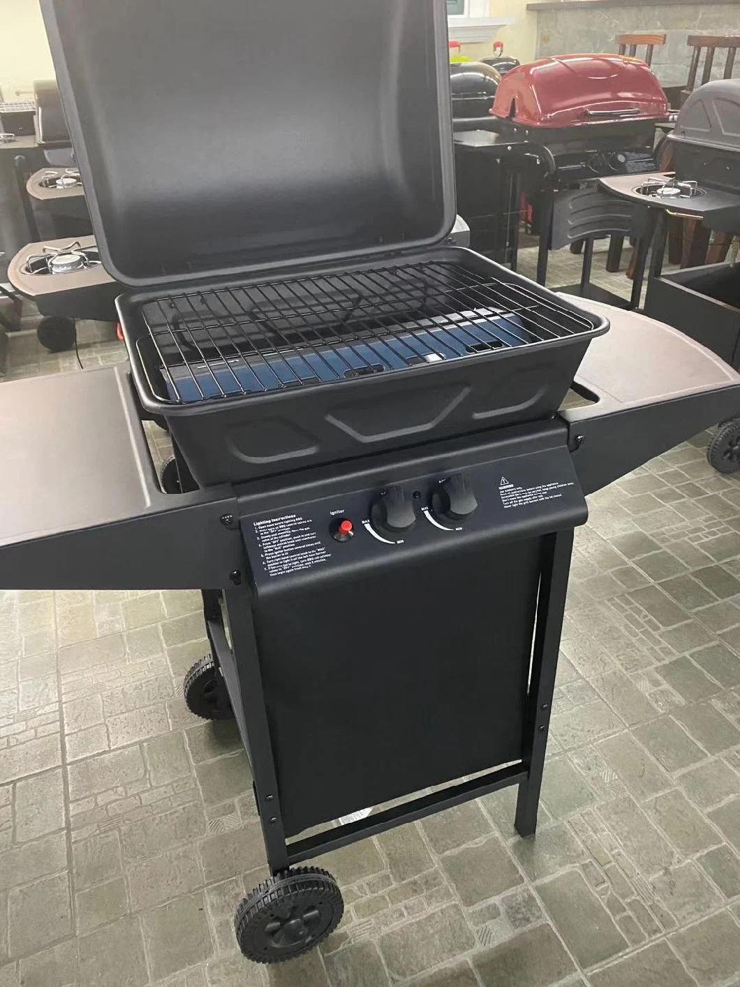 Outdoor and Indoor Stock Charcoal or Gas BBQ Grills