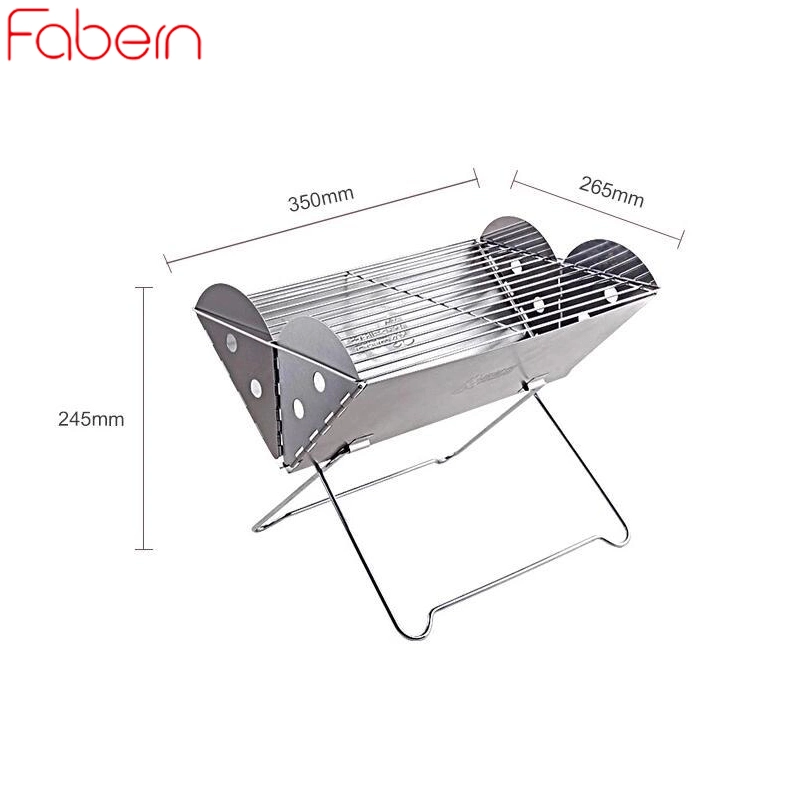 Manufacturers Direct Customized Stainless Steel BBQ Outdoor Portable Charcoal Barbecue Grill Folding Grill