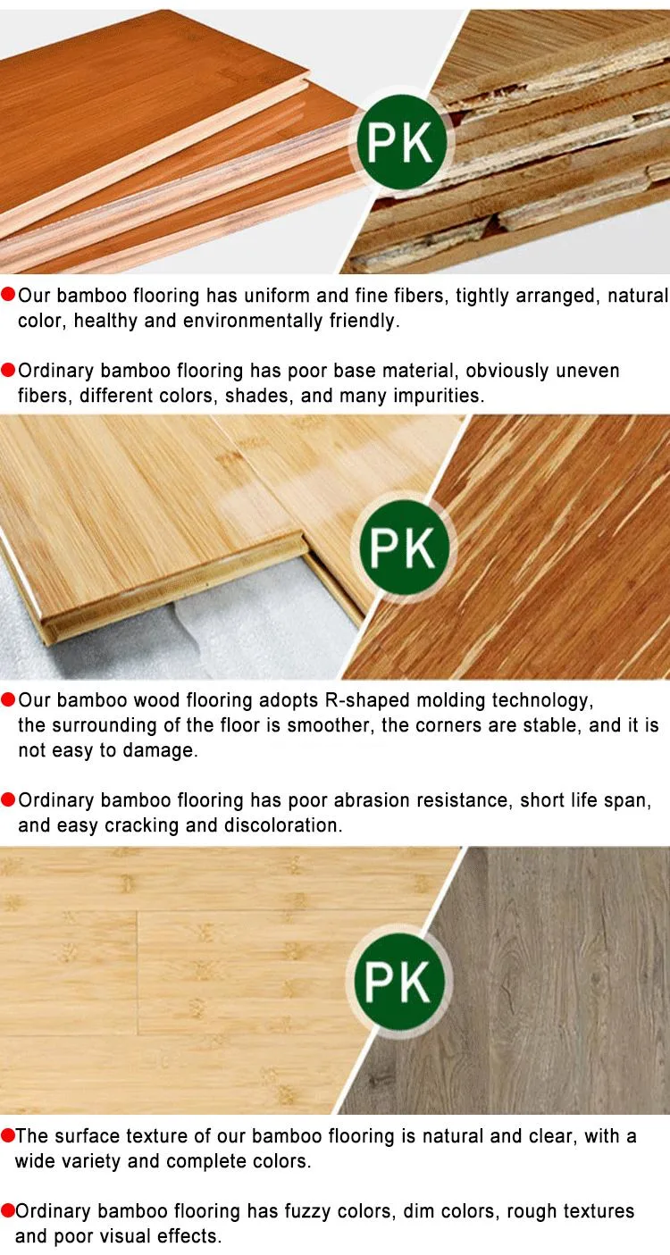 Natural Carbonized Bamboo Engineered Wood Flooring Bamboo Parquet Flooring