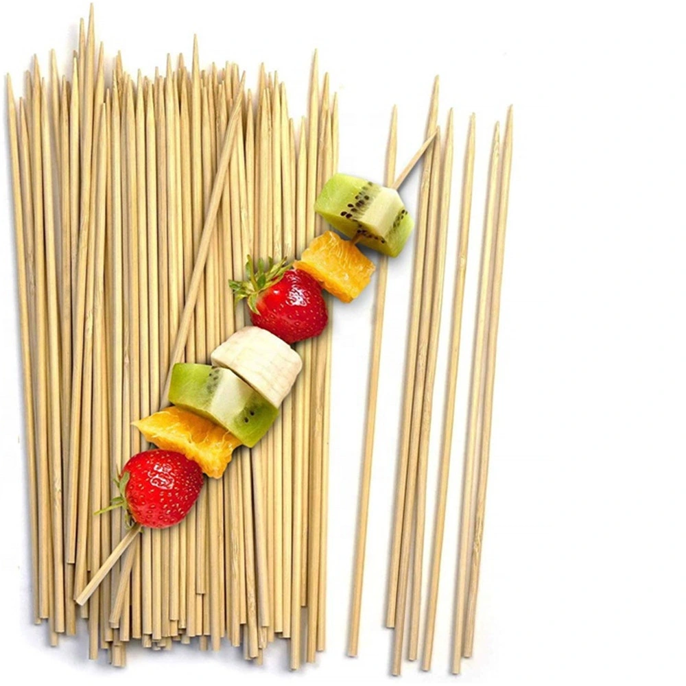 Superior Natural China Food Kebab Natural Color Bamboo Sticks for Picnic&BBQ