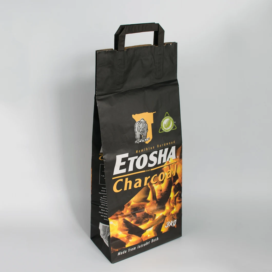 BBQ Charcoal Packaging Paper Bag 5kg Charcoal Briquettes Packing Bag for Sale