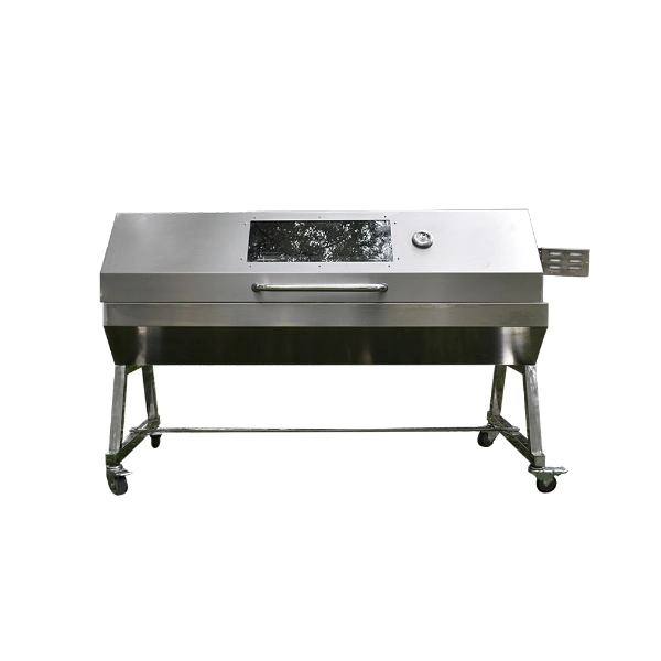 Large Outdoor Stainless Steel BBQ Spit Charcoal Rotisserie Commercial