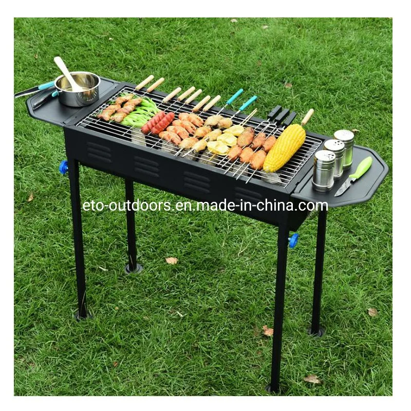 Outdoor Staniless Steel Foldable Multi-Functional BBQ Charcoal Grill