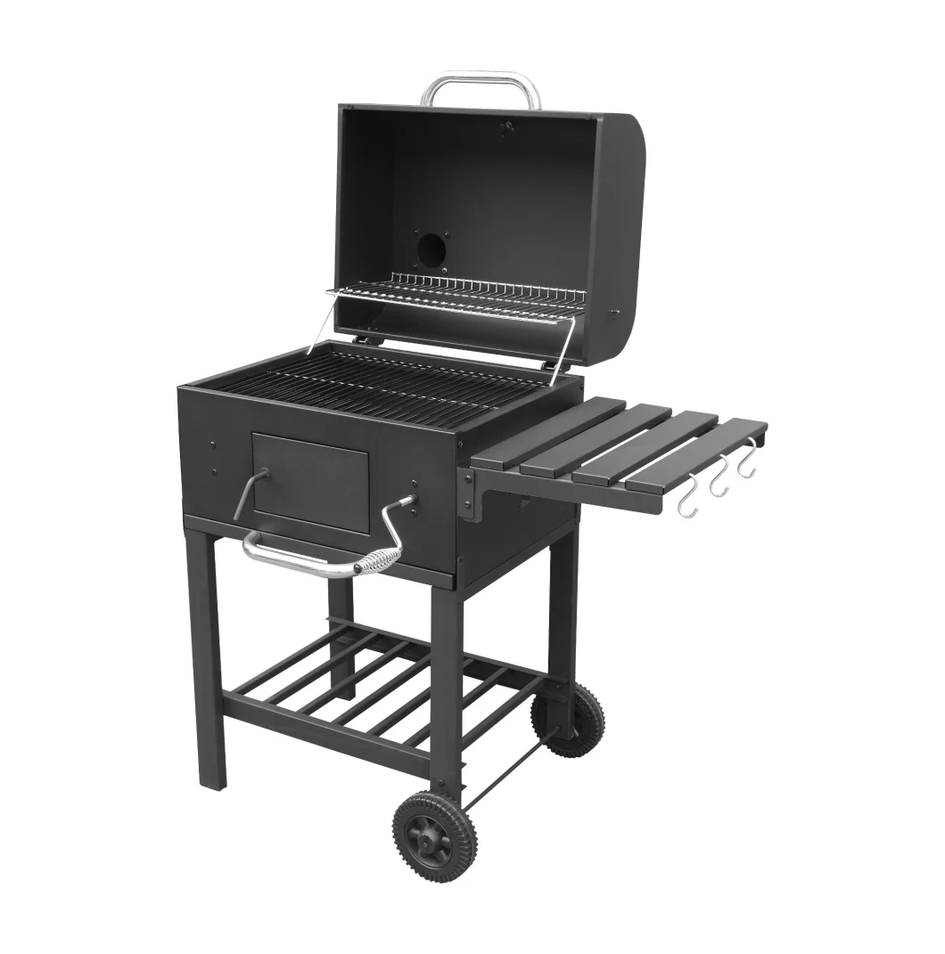 Large Style Charcoal BBQ Grill with Wheels Trolley BBQ Grill