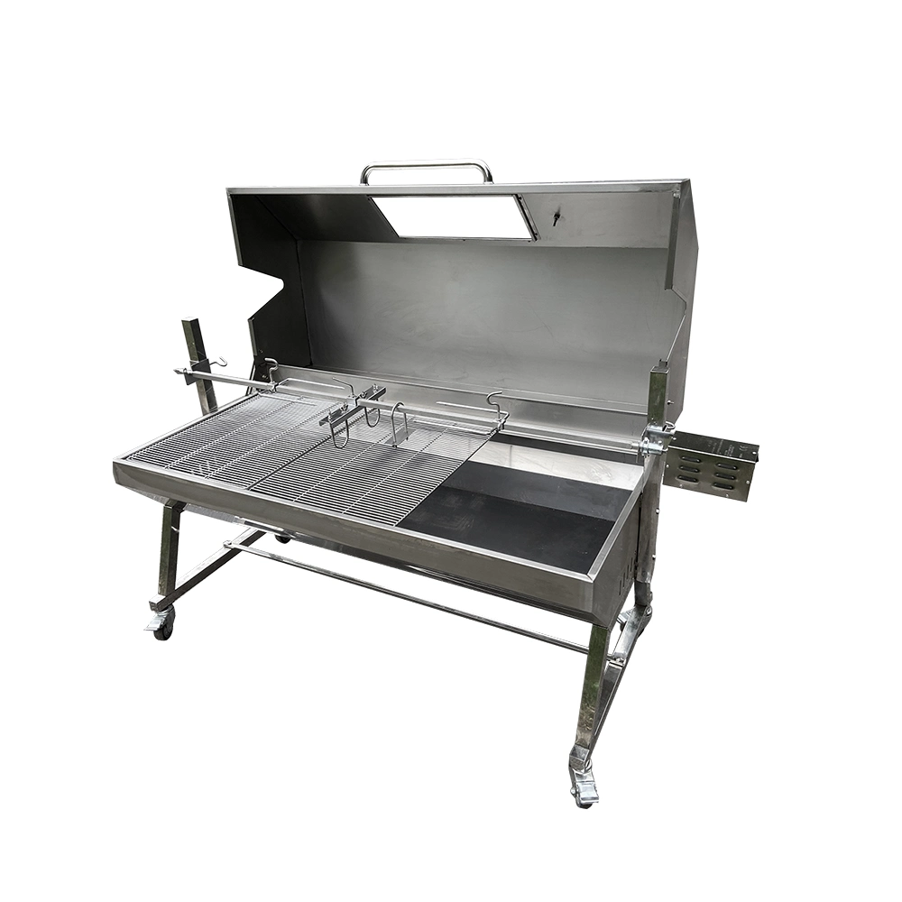 Large Heavy Duty Charcoal Electric Roaster BBQ Grill Whole Pig Lamb Spit Rotisserie Grill