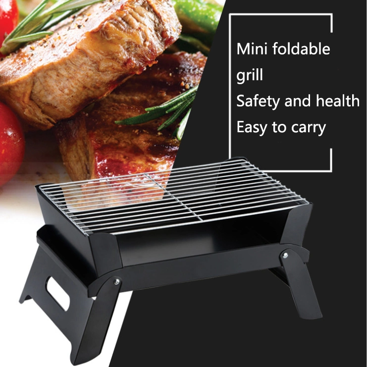 Hot Sale Outdoor Camping Folding Mini Charcoal Portable BBQ Grill Free Sample