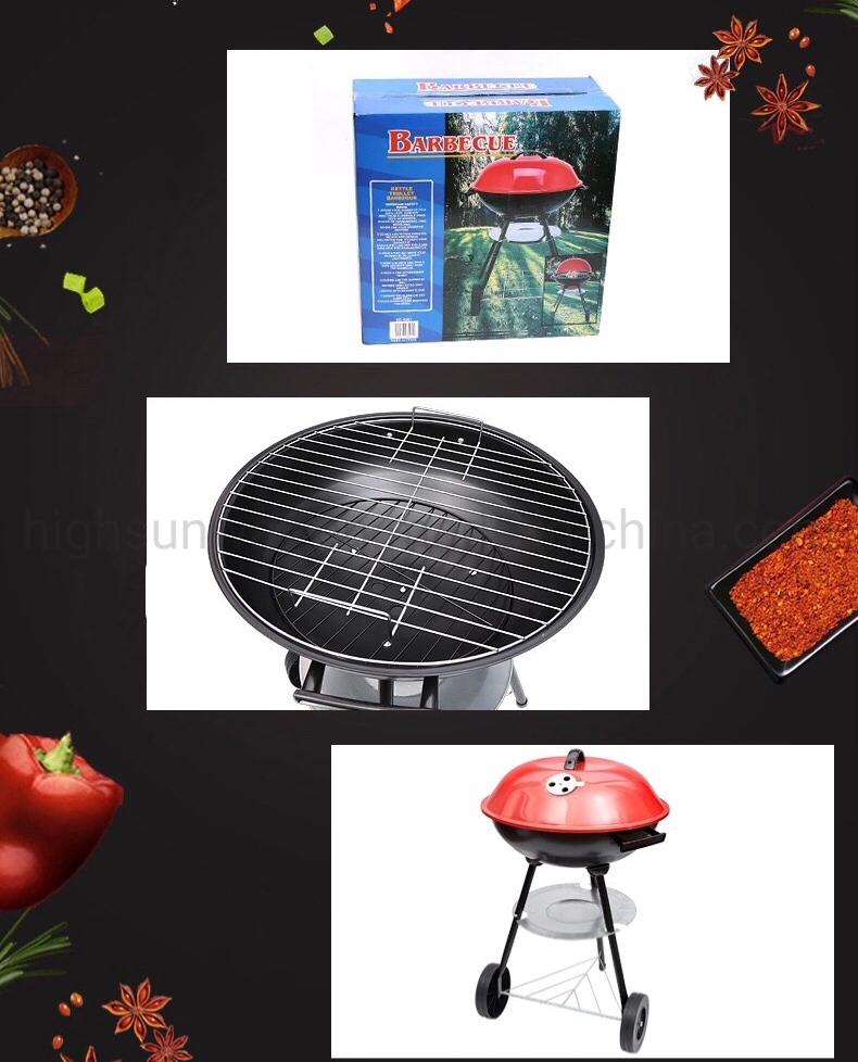 Charcoal Barbecue Grill Kettle BBQ Outdoor Smokers BBQ Round Portable Charcoal Kettle Grills for Barbecue