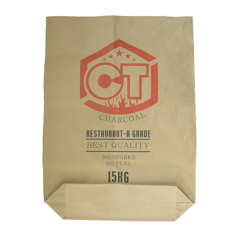 3kg 5kg 15kg PP Woven Laminated Kraft Paper BBQ Charcoal Packing Bags