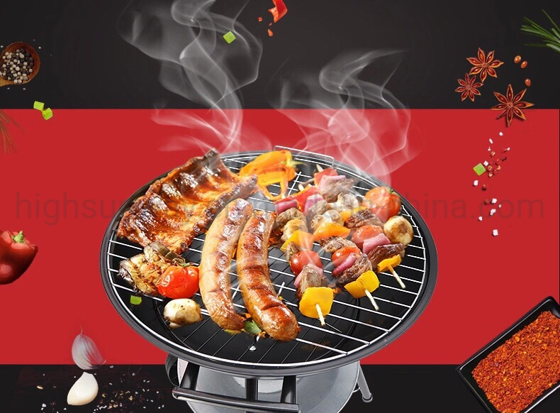 Charcoal Barbecue Grill Kettle BBQ Outdoor Smokers BBQ Round Portable Charcoal Kettle Grills for Barbecue