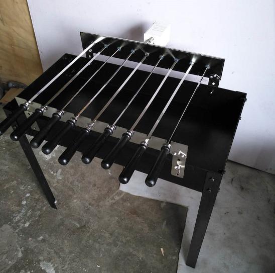 Deluxe Cyprus Grill Auto Souvla Rotating Greek Cypriot Rotisserie Charcoal Barbecue Grill Spit