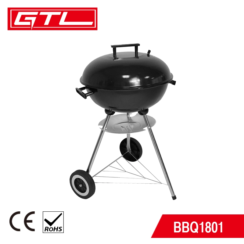 Portable Outdoor Barbecue Grill Charcoal Kettle BBQ Grill with Trolley Cart