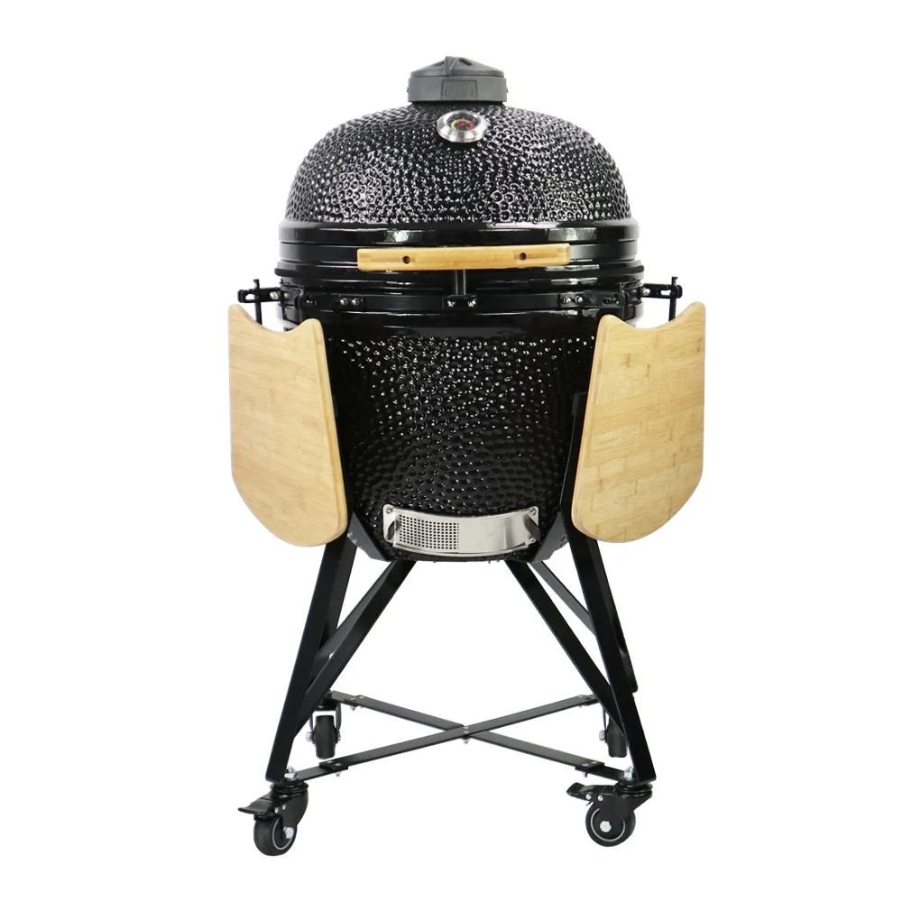 Topq Patio BBQ Kamado Grill Cast Iron 23inch