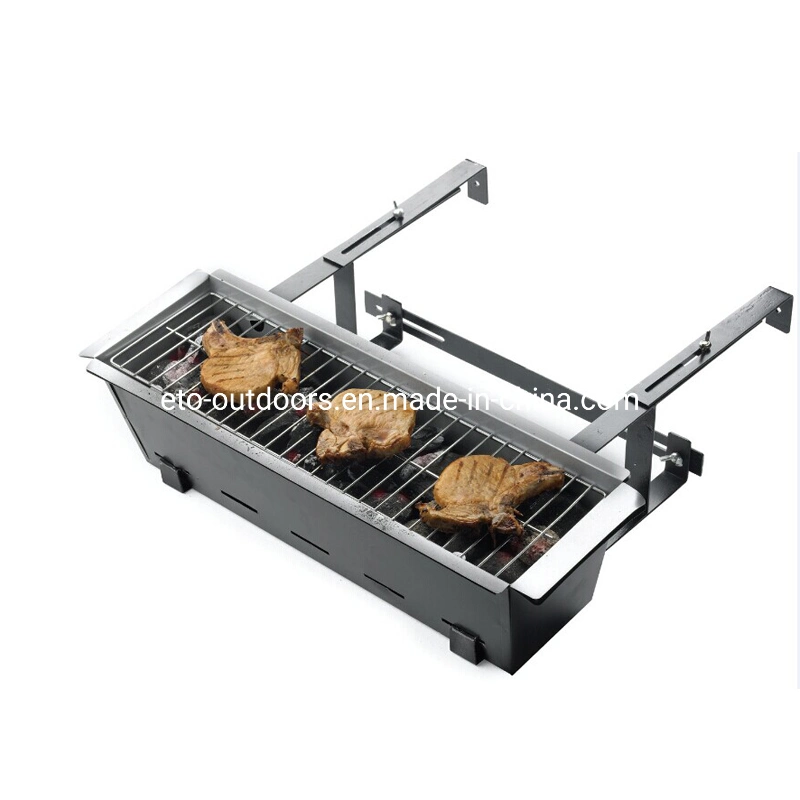 Portable Stainless Steel Balcony Hanging Charcoal Barbecue Grill