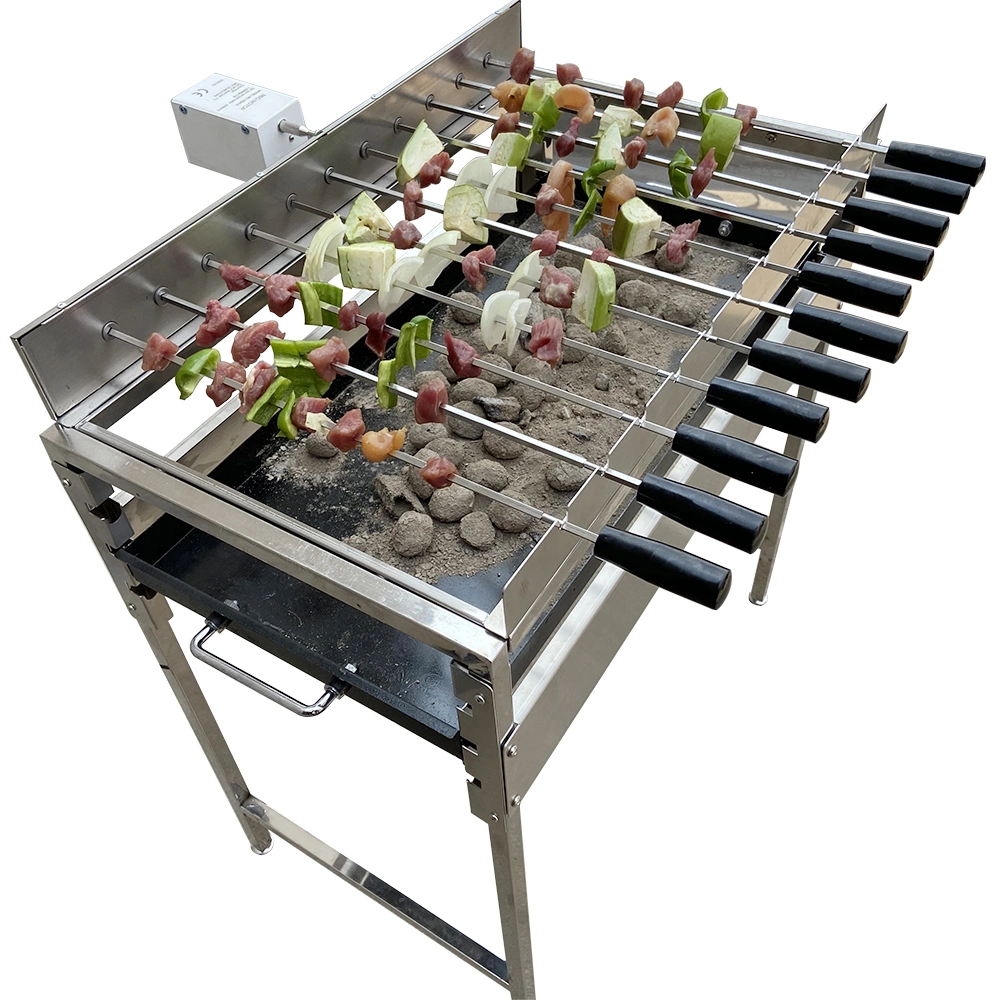 Upgrade Cyprus Grill Stainless Steel Chain Gear Mechanism Rotisserie Charcoal Barbecue