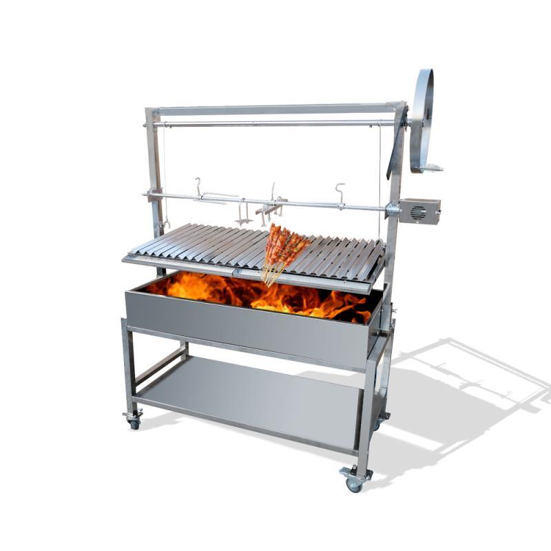 Outdoor Santa Maria Charcoal Wood Spit Roaster Parrilla Argentine BBQ Grill
