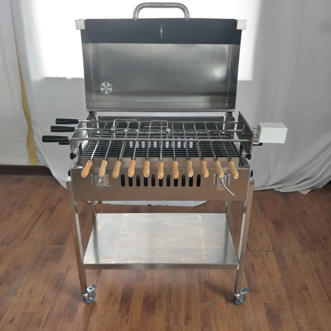 Cyprus Grill Mechanism Rotating Barbecue BBQ Automatic Charcoal Grill for Restaurant