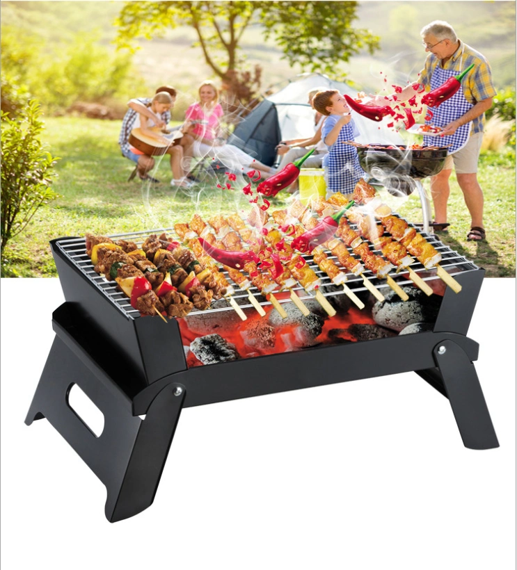 Barbecue Grill Portable Lightweight Simple Charcoal Grill Perfect Foldable Premium BBQ Grill for Outdoor Campers