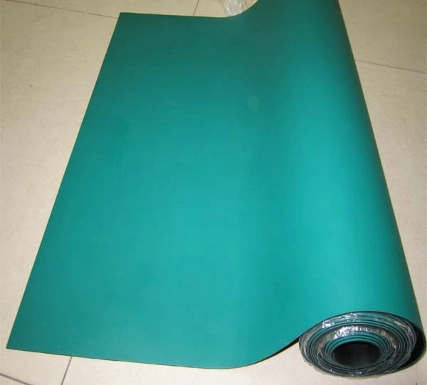 ESD Rubber Sheet, Antistatic Rubber Sheet with Green/Black, Blue/Black, Grey/Black, Black/Black Color