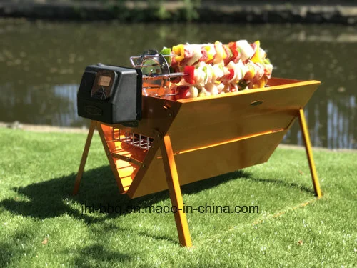 Charcoal BBQ Grill in Foldable Picnic Suitcase Designed