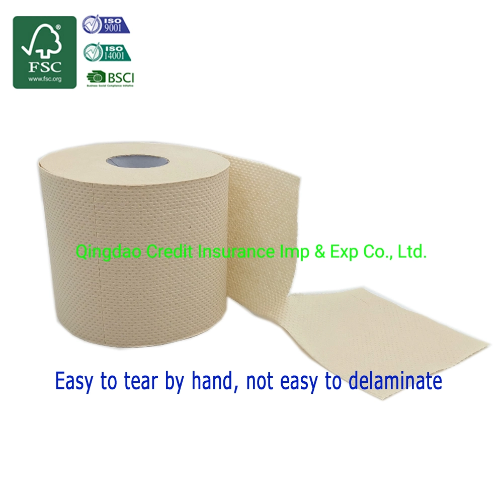 Environmentally Friendly Natural Color 100% Pure Bamboo Pulp Bamboo Toilet Paper