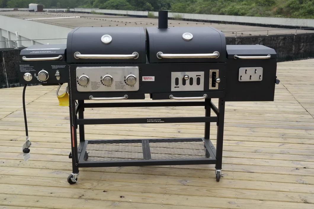 New Design Charcoal and Gas BBQ Grill Combo