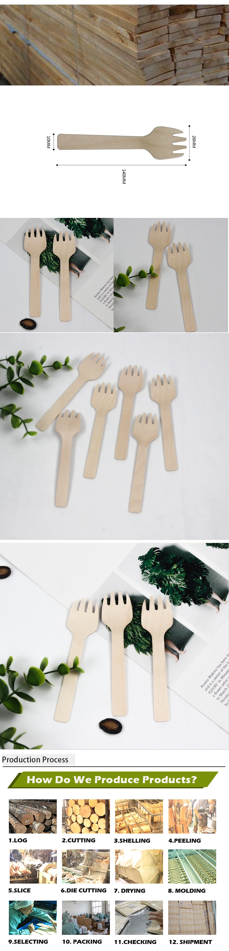 China Manufacturer 100% Natural Compostable Eco Bamboo Cutlery Sporks 104mm Disposable/Biodegradable Bamboo Spork