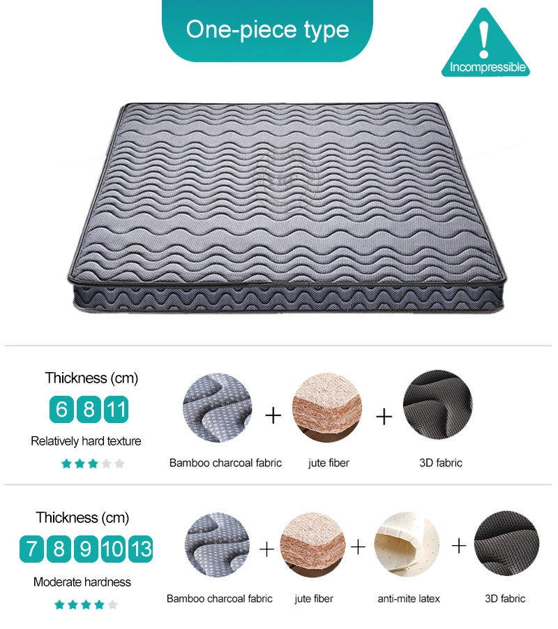 Army Bed Latex Bed Mattress Foldable Bamboo Charcoal Detachable Single Bed
