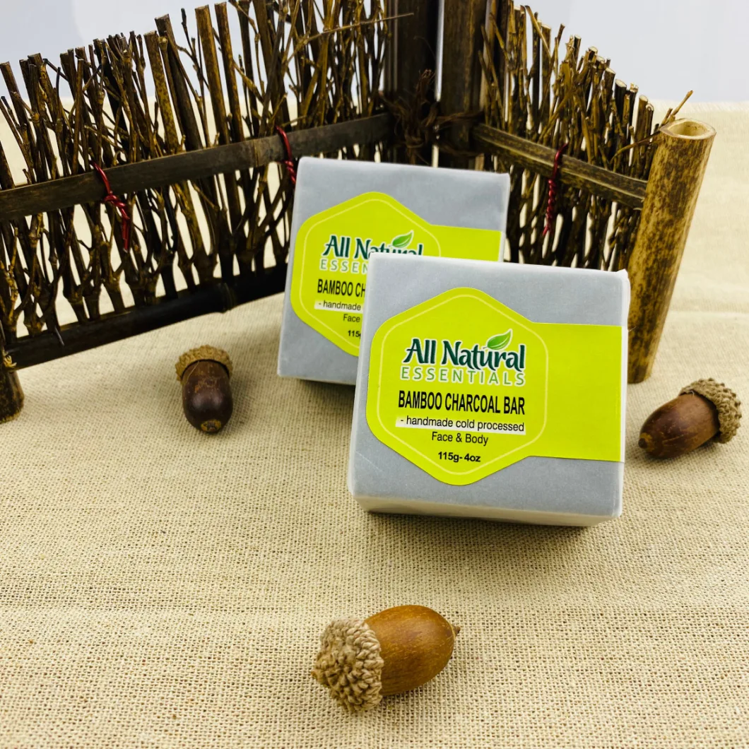 100% All Natural Bamboo Charcoal Lavender Handmade Soap