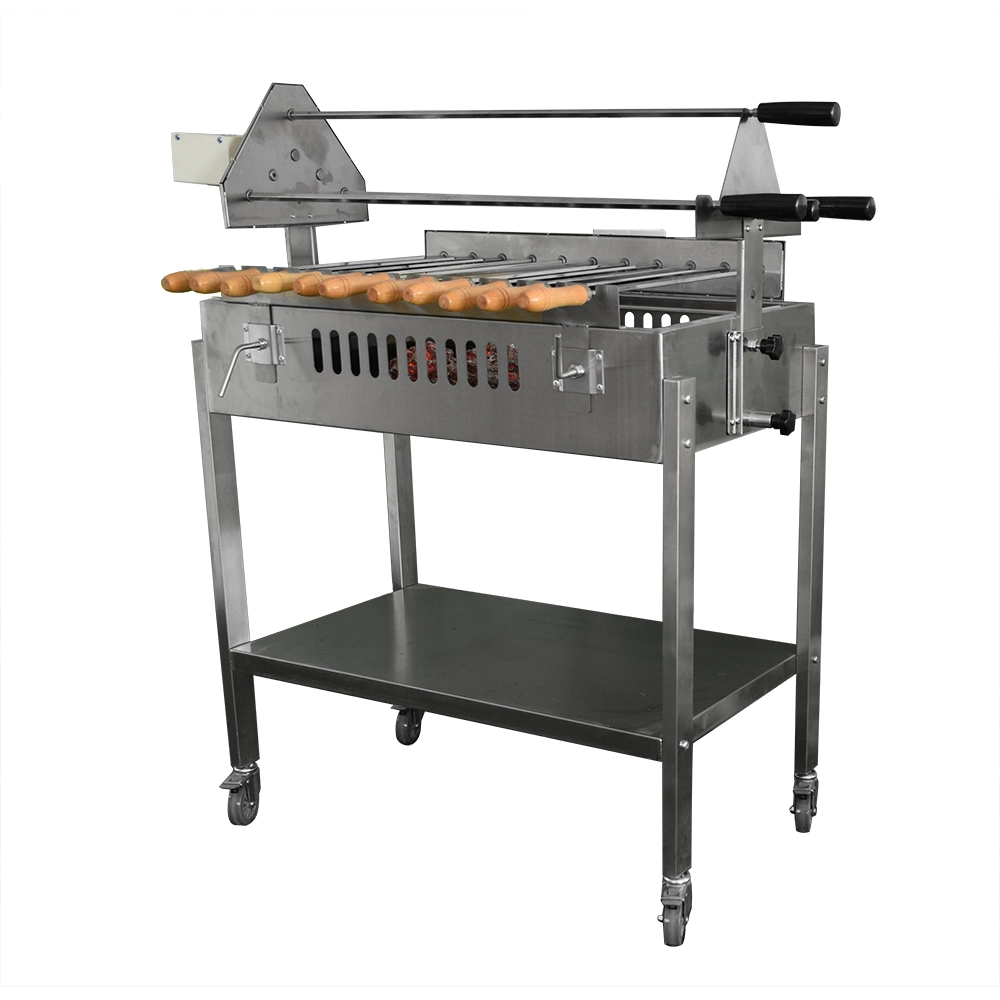 Restaurant Commercial Rotating Charcoal Grill for Sale Charcoal Barbecue Grill