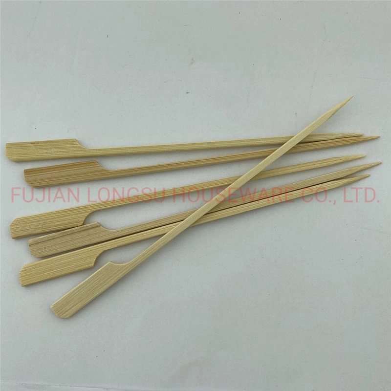 Wholesale Disposable BBQ Skewer Stick Round Bamboo Sticks with Customize Logo