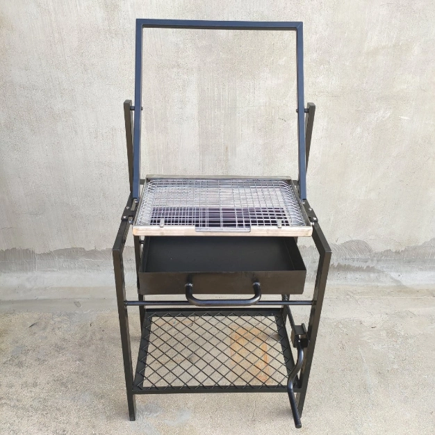 Easily Outdoor Camping Charcoal Grid Barbeque Grate Flip BBQ Grill