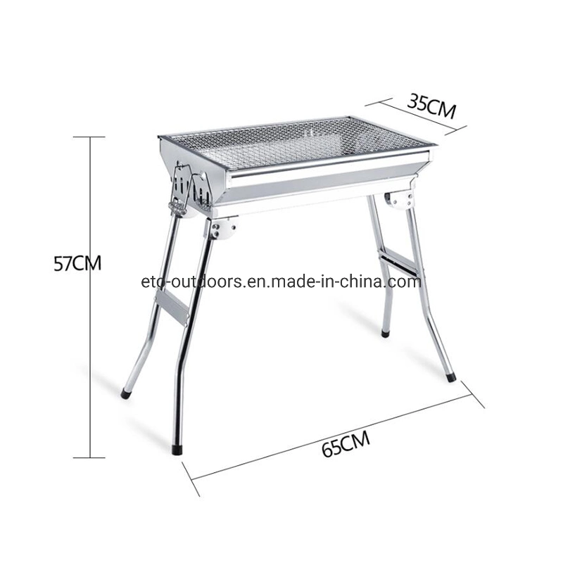 Outdoor Middle Size Stainless Steel Portable Foldable BBQ Charcoal Grill