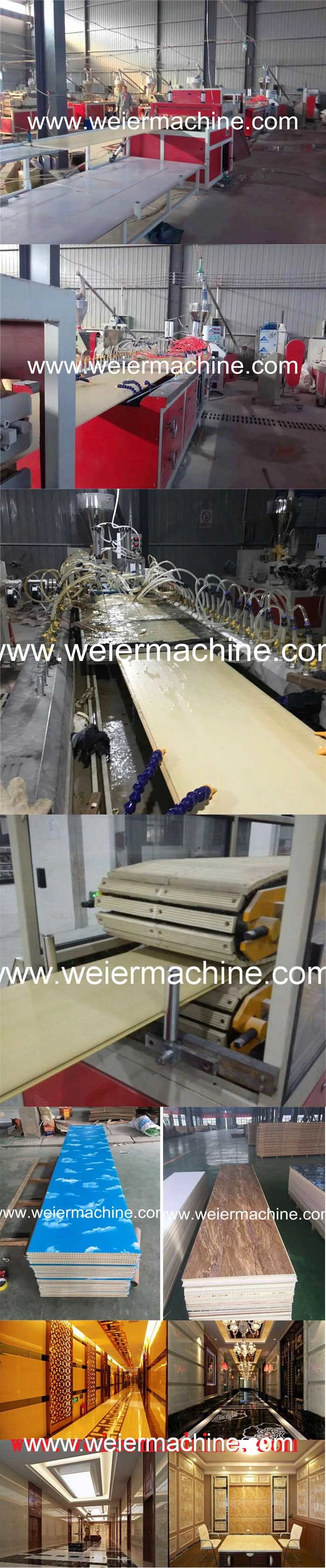 WPC PVC Wood Plastic Wall Panel with Lamination Extrusion Machine for Household Decoration