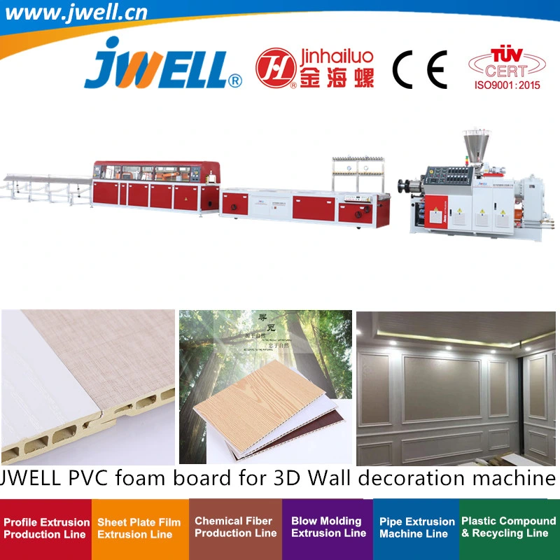 Jwell PVC Plastic Foam Board for 3D Wall Decoration Extrusion Making Machine