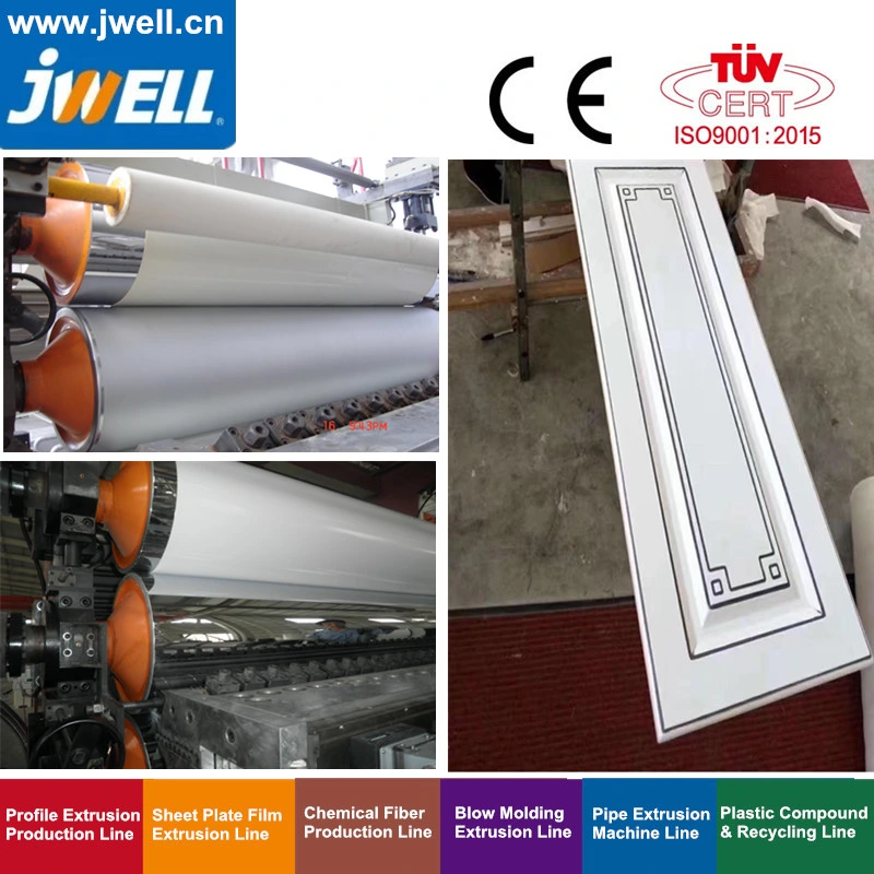 Jwell-PVC Rigid Plastic Sheet Recycling Agricultural Extrusion Making Machine for Furniture Surface Decoration