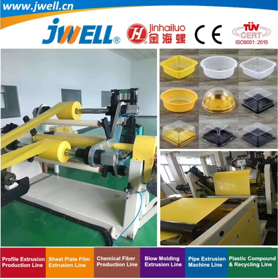 Jwell PLA Pet Plastic Biodegradable Sheet Recycling Plastic Cup Making Extrusion Machine