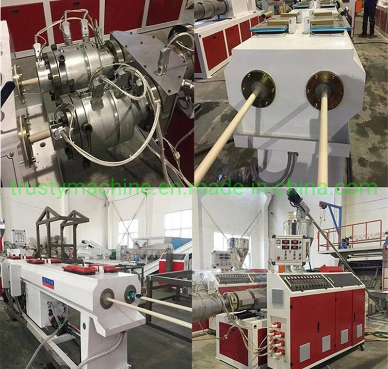 China 16-63mm PVC UPVC Two Double Cavity Dual Pipe Making Extrusion Production Machine Price
