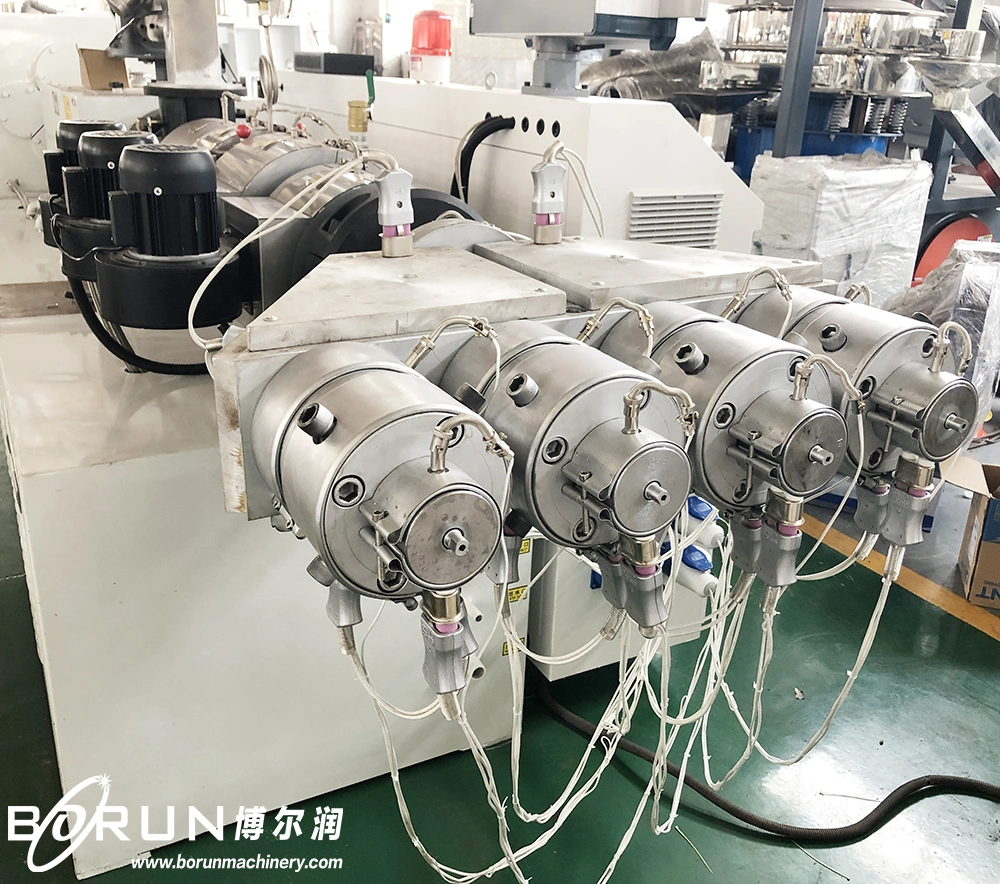 PVC Four Pipe Plastic Extruder Machinery / PVC Electric Conduit Pipe Extrusion Line